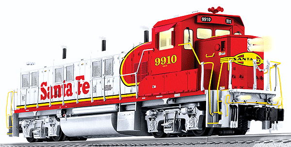 Diesel NREC 3GS21B Genset Switcher - 3-Rail wLegacy Sound & Control -- Santa Fe #9910 (Warbonnet, silver, red)