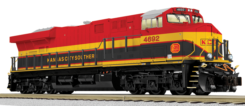 GE ES44AC w/Legacy Sound, Control & Smoke - American Flyer(R) -- Kansas City Southern #4692 (Southern Belle, red, black, yellow)