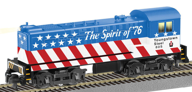 Baldwin Switcher - Conventional AC - American Flyer(R) -- Youngstown Steel #805 (Bicentennial, red, white, blue, Spirit of '76)