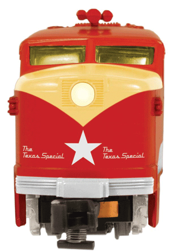 American Flyer(R) Diesel Alco PA A (Powered)-A (Unpowered) Set w/TMCC & Smoke -- Missouri-Kansas-Texas (Texas Special; red, yellow, gray)