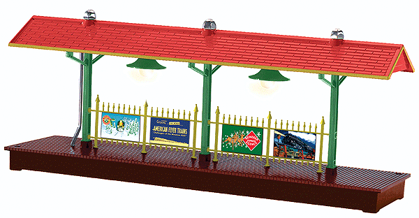 Lighted Station Platform - Kit -- 12 x 3-3/8 x 5 30.5 x 8.6 x 12.7cm