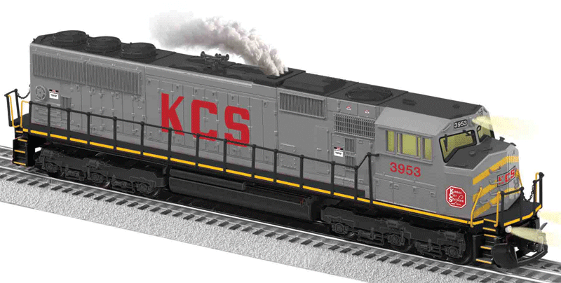 Scale EMD SD70MAC - 3-Rail w/Legacy RailSounds, Control & Smoke -- Kansas City Southern #3953 (gray, red, yellow)