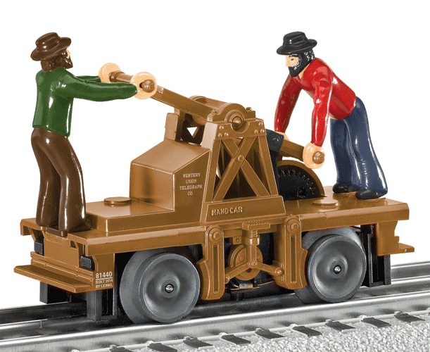 Handcar - Conventional 3-Rail -- Western Union-1