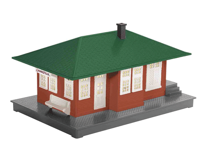 Lighted Passenger Station -- Kit - 12-1/8 x 8-1/4 x 6-1/2" 30.8 x 21 x 6.5cm-1