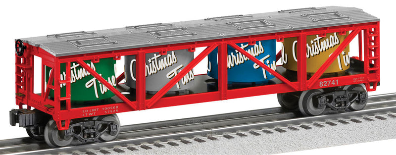 Vat Car - 3-Rail - Ready to Run -- Christmas Tinsel #82741 (red, silver)