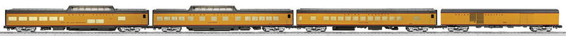 21" Streamlined Car 4-Pack - 3-Rail - Ready to Run -- Union Pacific (Excursion Scheme)