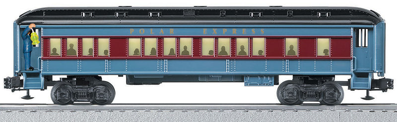 Heavyweight Coach w/Announcement & Interior Lights - Ready to Run 3-Rail -- Polar Express(TM) Conductor Announcement (blue, red)
