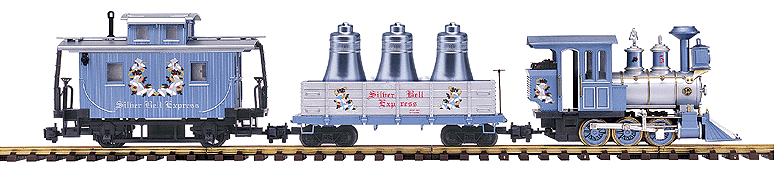 Large Scale Christmas Train Set -- 0-6-0 Steam Loco, Gondola, Musical Caboose, Large Scale Track, Transformer