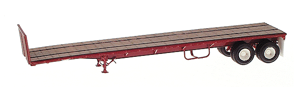 40' Trailmobile Flatbed Trailer; Assembled -- Standard Red