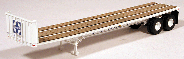 40' Trailmobile Flatbed Trailer; Assembled -- Atchison, Topeka & Santa Fe (white)