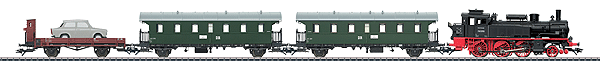 East German Commuter Train-Only Set - Digital Equipped (No Track or Power Pack -- German State Railroad (DR) Steam Class 74.10 2-6-0