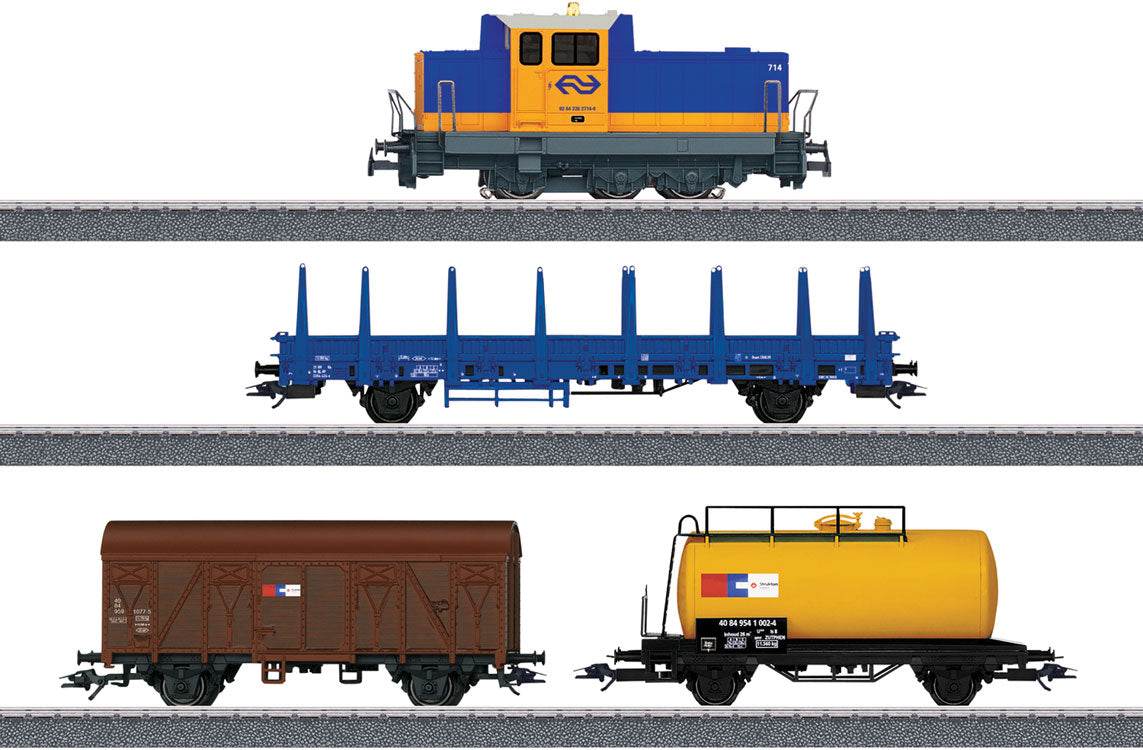 Dutch Freight Train Starter Set - 3-Rail - Sound and Digital - Ready to Run -- Era V Class 700, 3 Cars, C-Track Oval, Digital Mobile Station