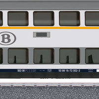 Passenger Train Starter Set - 3-Rail w/Digital & Sound -- Belgian Railways SNCB HLE 18 Electric, 2 Cars, Track Oval w/Siding, Controll