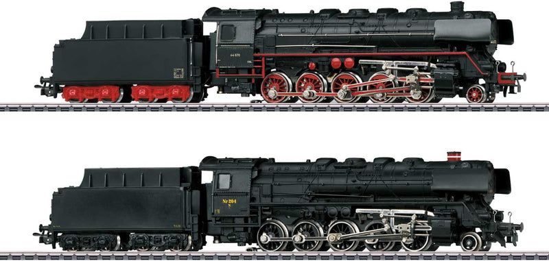 Class 44 and Litra N 2-10-0 Era III 1950s Set - 3-Rail - Digital -- German Federal Railroad DB 44670 (black, red), Danish State Railways DSB 20-1