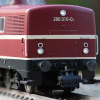 Class 280 Diesel-Hydraulic - 3-Rail - Sound and Digital -- German Federal Railroad DB (Era IV 1970s, red, black, ivory)