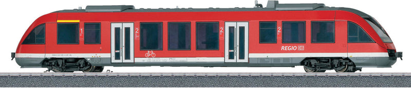 LINT 27 Class 640 Diesel Railcar - 3-Rail w/Sound & Digital -- German Railroad DB AG (Era VI, Traffic Red, gray, white)-1
