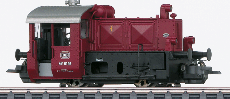 Kof II Open-Cab Switcher - 3-Rail w/Digital -- German Federal Railway (Era III; red, black, silver)