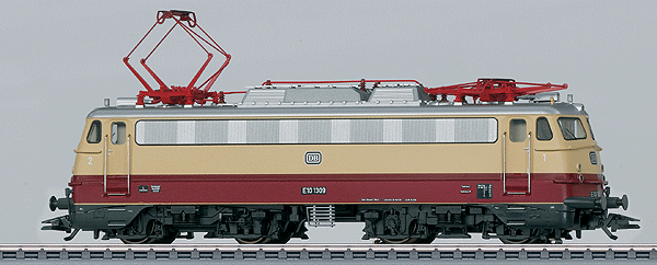 Class E 10.12 Electric 3-Rail w/Sound & Digital -- Pants Crease, German Federal Railroad DB (Era III Rheinpfeil, red, ivory)