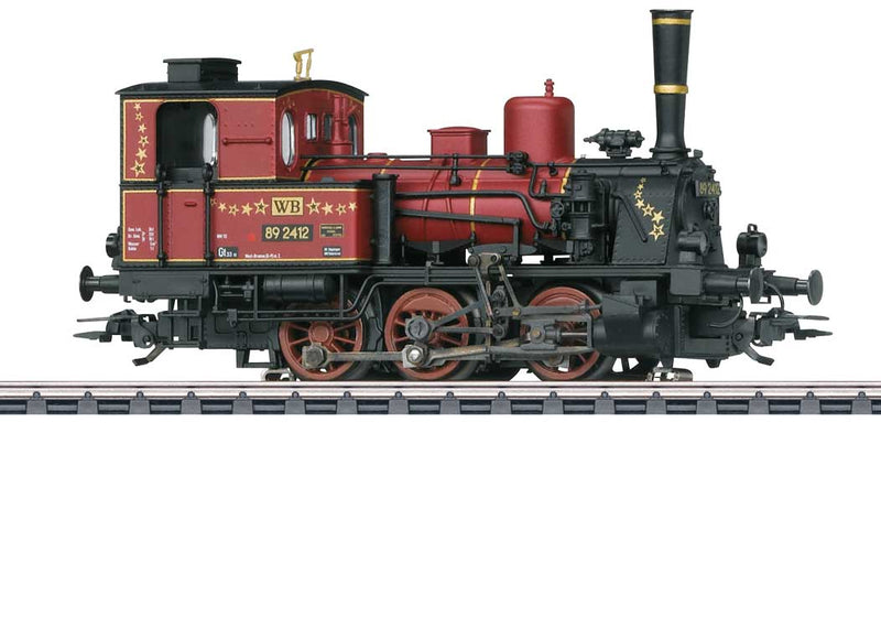 Class 89.70-75 0-6-0T - 3-Rail - Sound and Digital -- Christmas Railroad WB 89 2412 (Era III, red, black, gold)