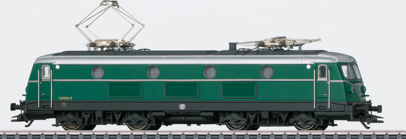 Class 140 Electric - 3-Rail w/Sound & Digital -- Belgian State Railways SNCB/NMBS (Era III 1960, green, silver, black)