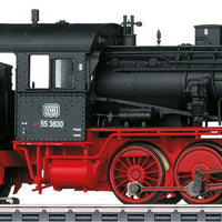 Class 55 0-8-0 No Pre-Heater - 3-Rail w/Sound & Digital -- German Federal Railroad DB (Era III 1959, black, red)