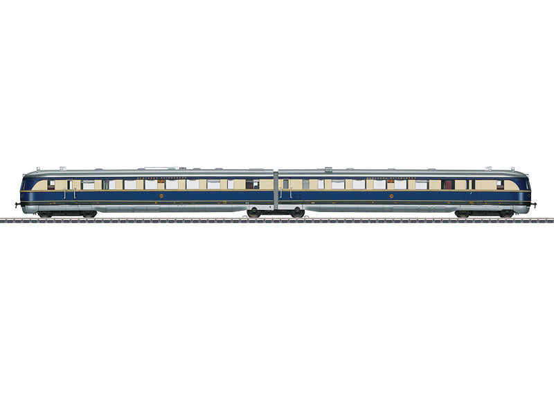 Class SVT 137 Diesel Rail Car - 3-Rail w/Sound & Digital -- German Railroad DB AG #137 225 a/b (Era VI 2015,blue, ivory, silver)