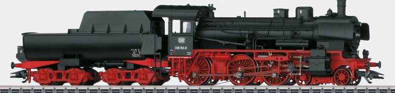 Class 038 4-6-0 w/Tub Tender & Witte Deflectors - 3-Rail w/Sound & Digital -- German Federal Railroad #038 193-9 (Era IV, 1968-1969; black, red)