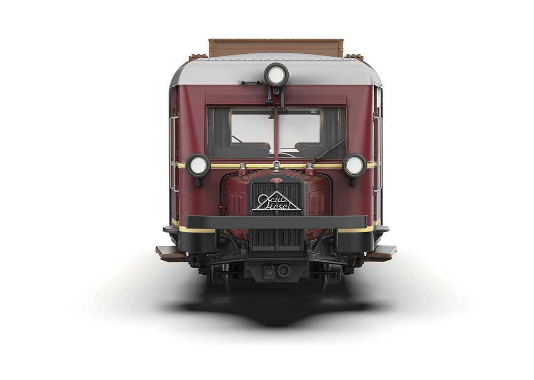 Class VT 88.9 Cvt-34 Diesel "Pig Snout" Rail Car - 3-Rail - Sound and Digi -- German Federal Railroad DB #VT 88 902 (Era III 1950, red, silver)-3