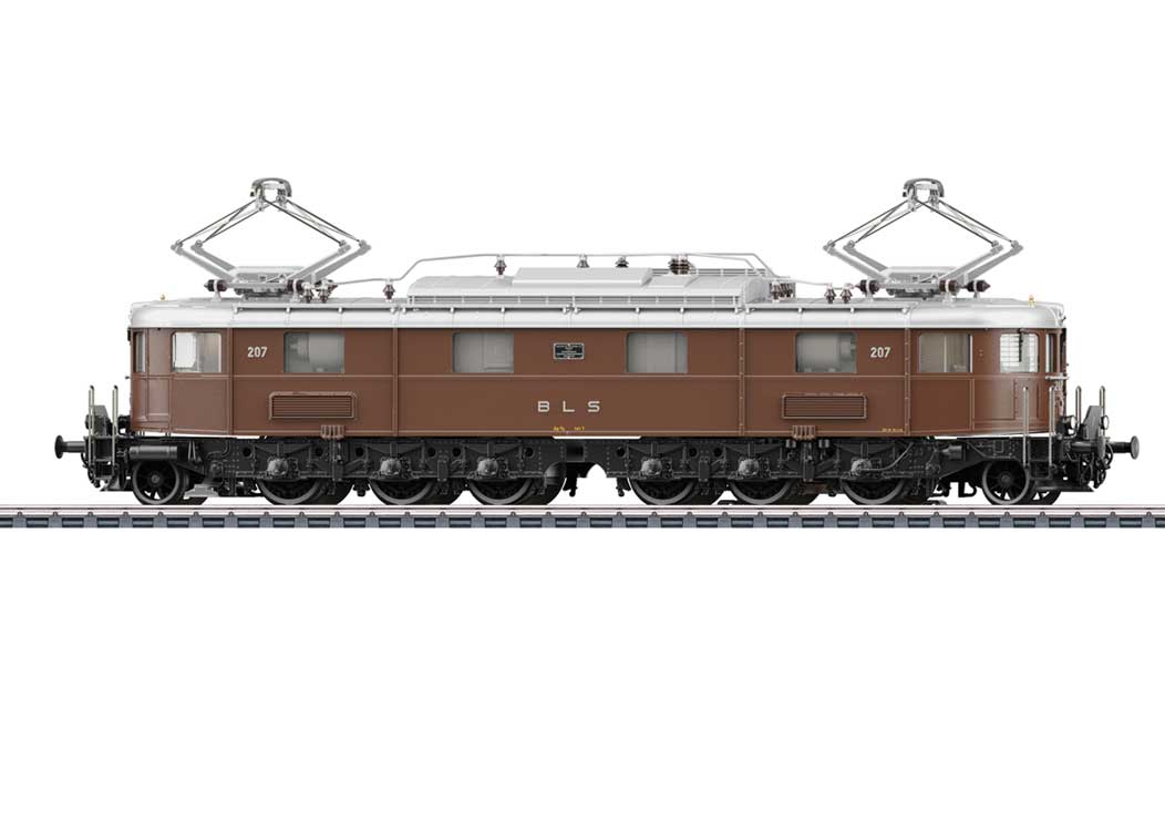 Class Ae 6/8 Electric - 3-Rail - Sound and Digital -- Bern-Lotschberg-Simplon Railroad BLS #207 (Era III 1940s/1950s, brown, silve-2