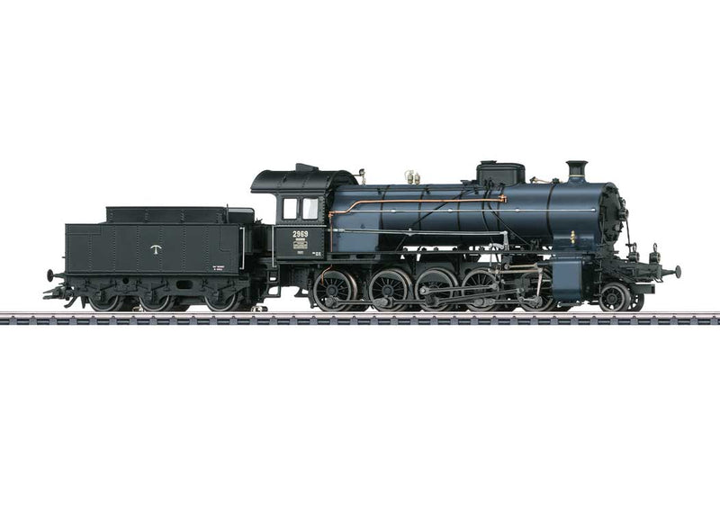 Class C 5/6 2-10-0 Elephant - 3-Rail - Sound and Digital -- Swiss Federal Railways SBB #2969 (Era IV-V, gray, black, SLM Display)