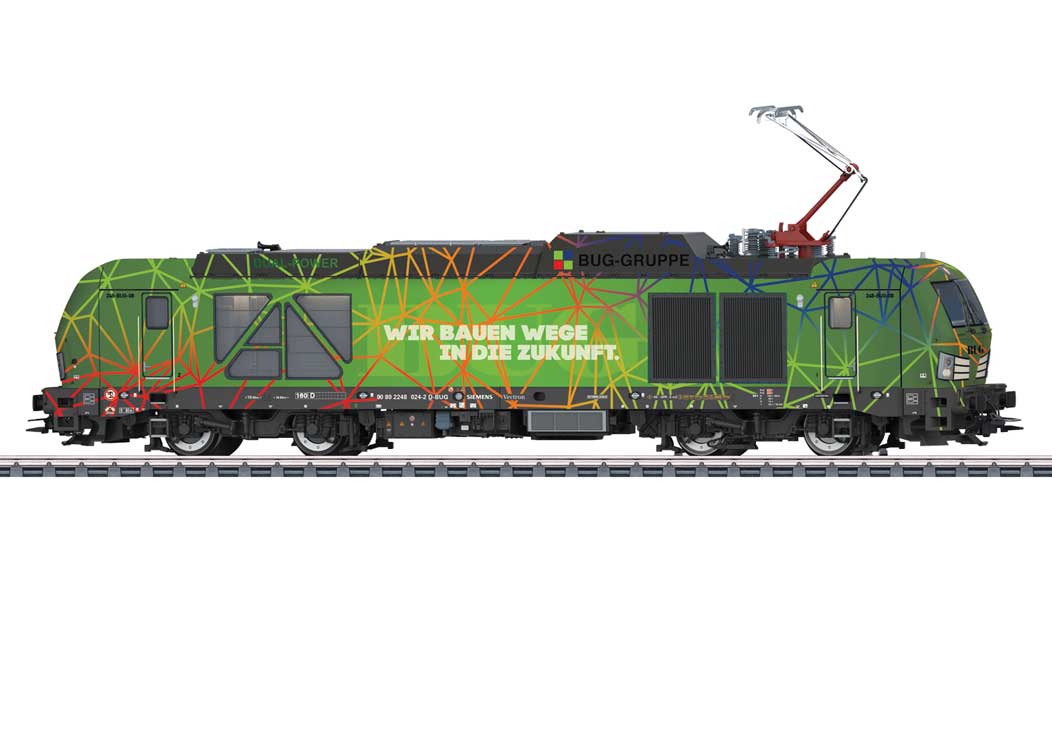 Siemens Vectron Class 248 Dual-Power - 3-Rail - Sound and Digital -- BUG Transportation Construction #248 024-2 (Era VI 2023, green, black, red)