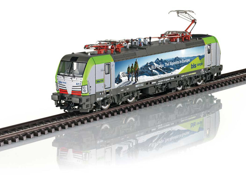 Siemens Vectron Class 475 Electric - 3-Rail - Sound and Digital -- BLS Cargo #475 417 (Era VI 2021, gray, green, Mountain Mural)-1