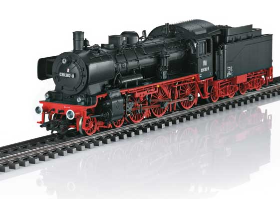 Class 038 4-6-0 - 3-Rail - Sound and Digital -- German Federal Railroad DB #038 382-8 (Era IV 1970-1971, black, red)-1