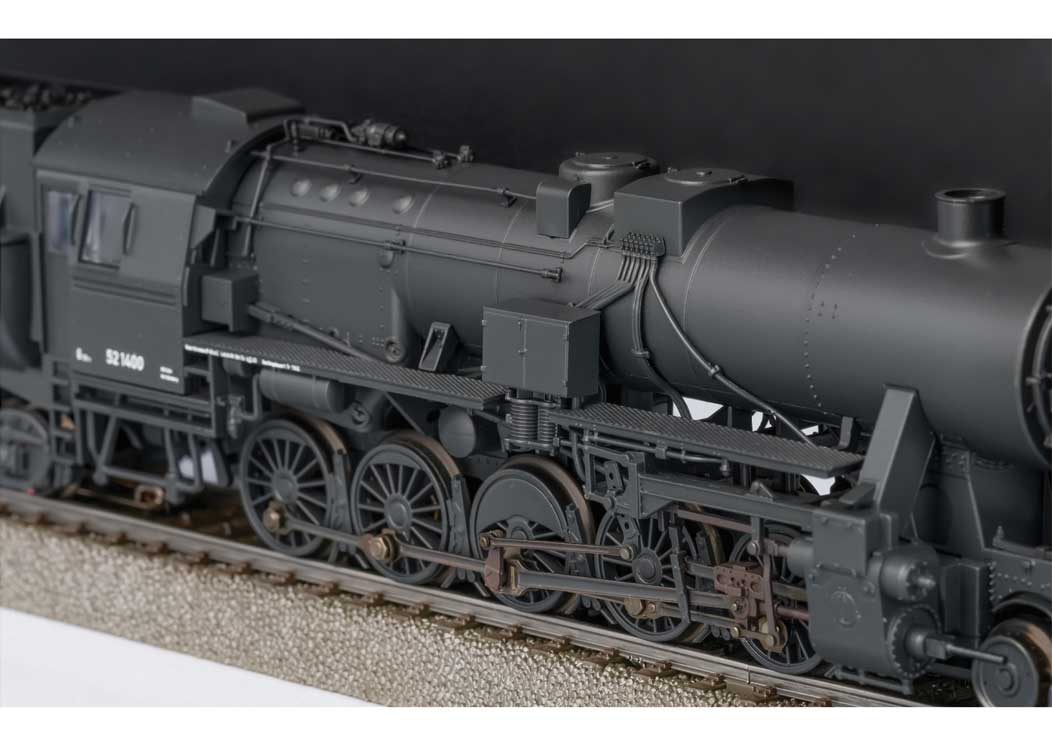 Class 52 2-10-0 Tub Tender - 3-Rail - Sound and Digital -- German State Railroad DR #52 1400 (Era II 1943-1944, dark gray)-3
