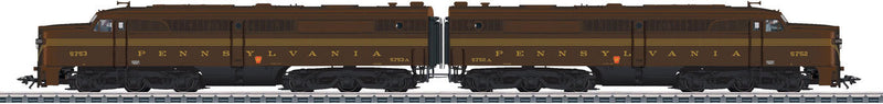 Alco PA1 A-A Set - 3-Rail w/Sound & Digital -- Pennsylvania Railroad #5752A, 5753A (5-Stripe, Tuscan, yellow )