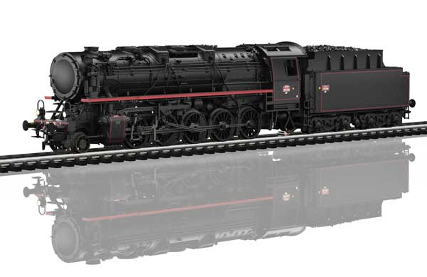 Class 150 X 2-10-0 w/Coal Tender - 3-Rail w/Sound & Digital -- French State Railways SNCF #150 X 192 (Era III 1958, black, red)-1