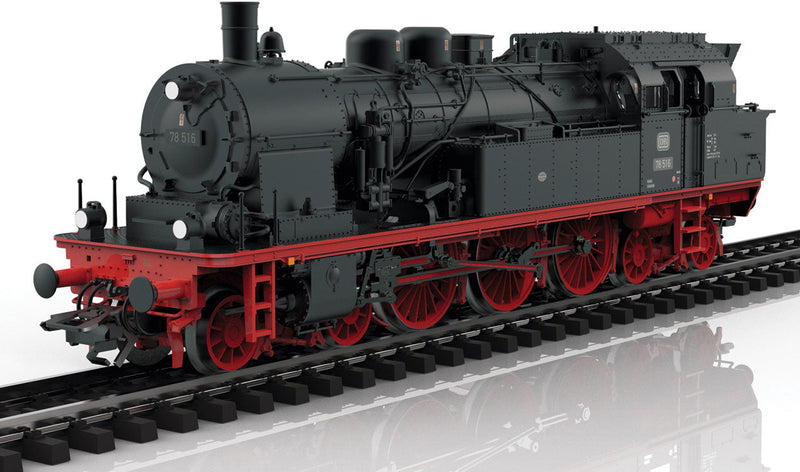 Class 78 4-6-4T - 3-Rail - Sound and Digital -- German Federal Railroad DB 78 516 (Era III 1965, black, red)-1