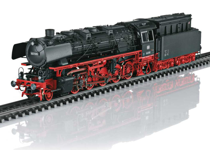 Class 44 2-10-0 - 3-Rail - Sound & Digital -- German Federal Railroad DB 44 1315 (Era III 1963-1964, black, red)-1