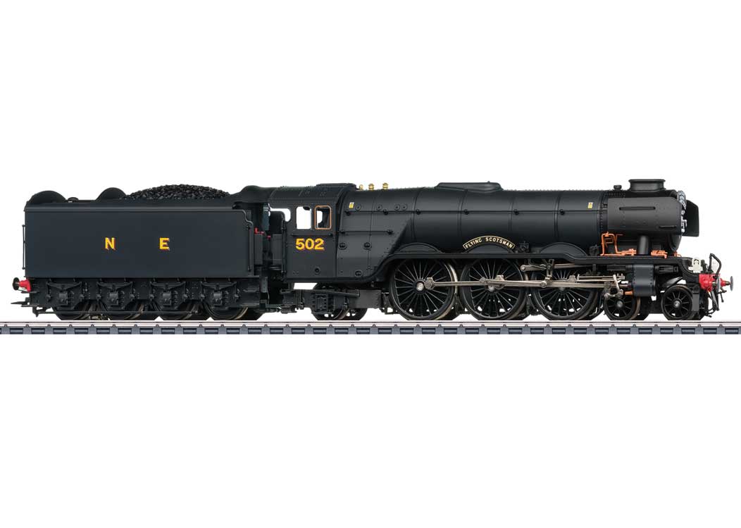 Class A3 4-6-2 - 3-Rail - Sound, Smoke and Digital -- British Railways #103 Flying Scotsman (Era VI 2015, black, yellow)-2