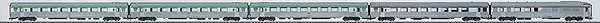 Rubens PBA TEE Express Train 5-Car Set -- French National Railways SNCF (Stainless Steel)