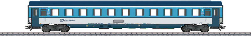 Type Bmz 235 2nd Class Coach - 3-Rail - Ready to Run -- Czech Railways CD 2 (Era VI, blue, white)