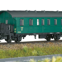 4-Car Passenger Set w/Baggage & 3 Coaches - 3-Rail - Ready to Run -- Belgian State Railways SNCB (Era III 1950s, green, black)