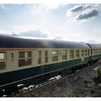 Type ABylb 411 1st and 2nd Class Coach - 3-Rail - Ready to Run -- German Federal Railroad DB (Era IV 1984, ocean blue, ivory, gray)