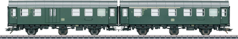 Type AB3ygeb & Type BD3ygeb 2-Unit Passenger Car Set - 3-Rail Ready to Run -- German Federal Railroad DB (Era IV 1962, green, gray)