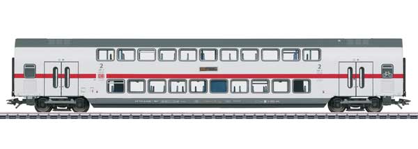 IC2 Type DBpza 682.2 Bi-Level 2nd Class Coach - 3-Rail - Ready to Run -- German Railroad DB AG (Era VI 2020, white, gray, red)