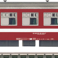 4-Car M2 Series Commuter Set w/Baggage-Cab Car - 3-Rail - Ready to Run -- Belgian State Railroad SNCB/NMBS (Era V, red, gray, white)
