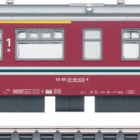 4-Car M2 Series Commuter Set w/Baggage-Cab Car - 3-Rail - Ready to Run -- Belgian State Railroad SNCB/NMBS (Era V, red, gray, white)