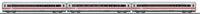 ICE 1 Intermediate Passenger 3-Car Add-On Set- 3-Rail - Ready to Run -- German Railroad DB AG (Era VI 2012, white, black, red, gray)