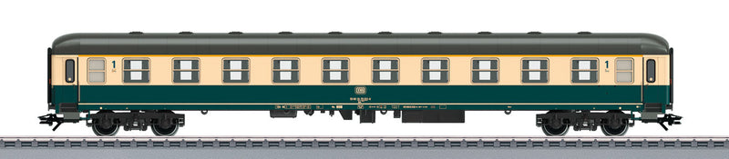 Type Am 203.0 1st Class Compartment Car - 3-Rail - Ready to Run -- German Federal Railroad DB (Era IV, Mid-1980s, ocean blue, beige)