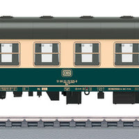 Type Bm 234 2nd Class Compartment Car - 3-Rail - Ready to Run -- German Federal Railroad DB (Era IV, Mid-1980s, ocean blue, beige)